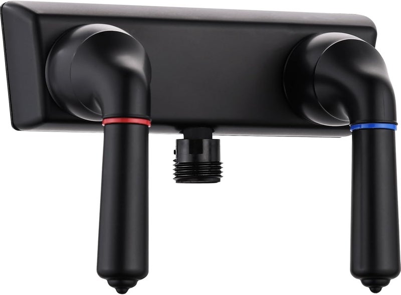LavishStream RV Shower Faucet - 4" Dual Lever Shower Valve Diverter with Hot/Cold Control, Leak-Proof and Rust-Proof ABS Construction for RV/Camper/Motorhome Bathroom (Indoor/Outdoor Use) Black - Image 1